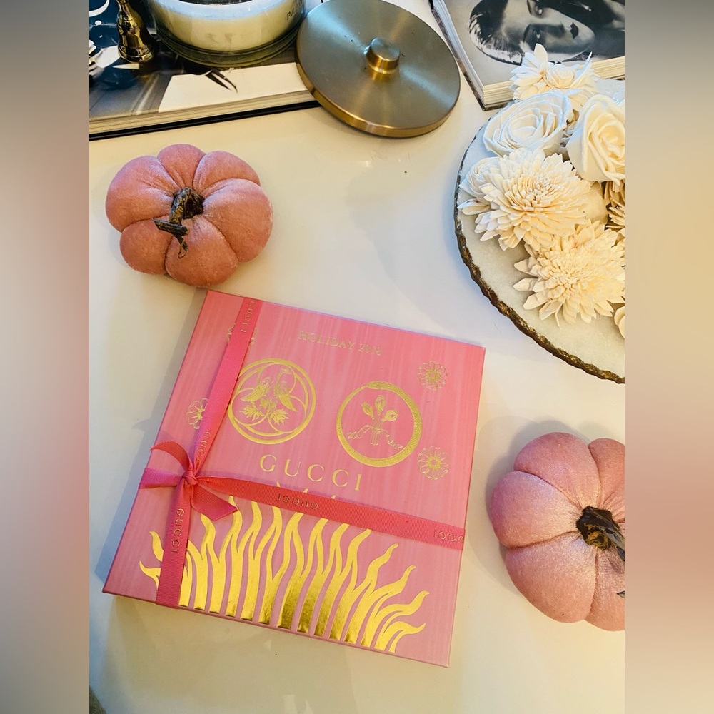 Gucci Festive Pink Box with Gold Details